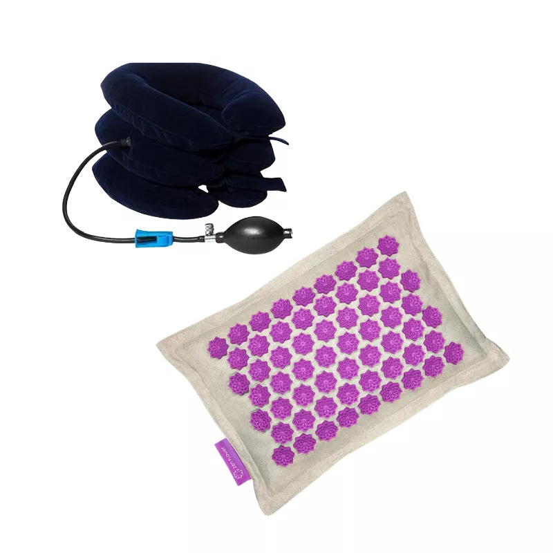 NeckTrack + coussin acupression Zen Flower fleurs de champ - douleurs du cou - Medi-Lum