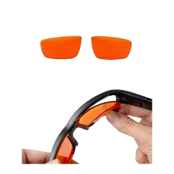 Propeaq 3-Gläser in Orange – Blue-Blocker-Option – Medi-Lum