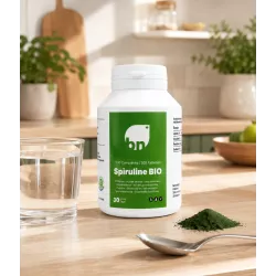 Spiruline Bio BN Nutrition, 100% Pure, Riche en Fer et Nutriments, Medi-Lum